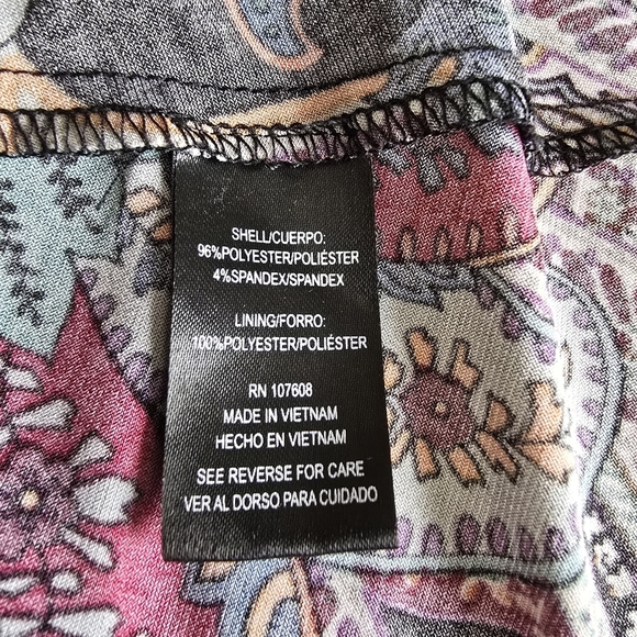 Nicole Miller Studio faux wrap paisley dress size 14 - Picture 13 of 14